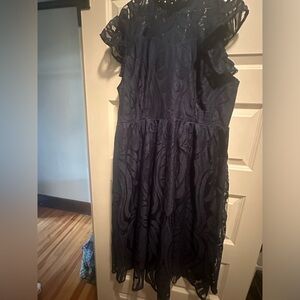 JJs House Navy Lace Maxi Dress